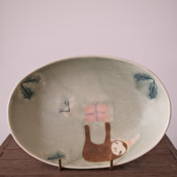 Shibata Ayami Ceramic Oval Plate S