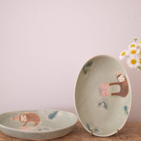 Shibata Ayami Ceramic Oval Plate S