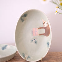 Shibata Ayami Ceramic Oval Plate S