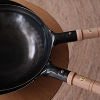 Yamada Kogyosho 山田工業所 Wooden Handle Wok