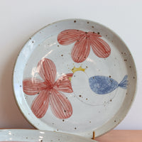 Cool Banana Hand Craft Plate - Flower & Bird