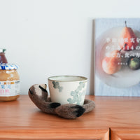 Aya and Yoshiko Wool Felt Animal Coaster -  Raccoon YS10