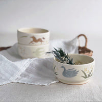 Buncho Pottery Bird Small Bowl