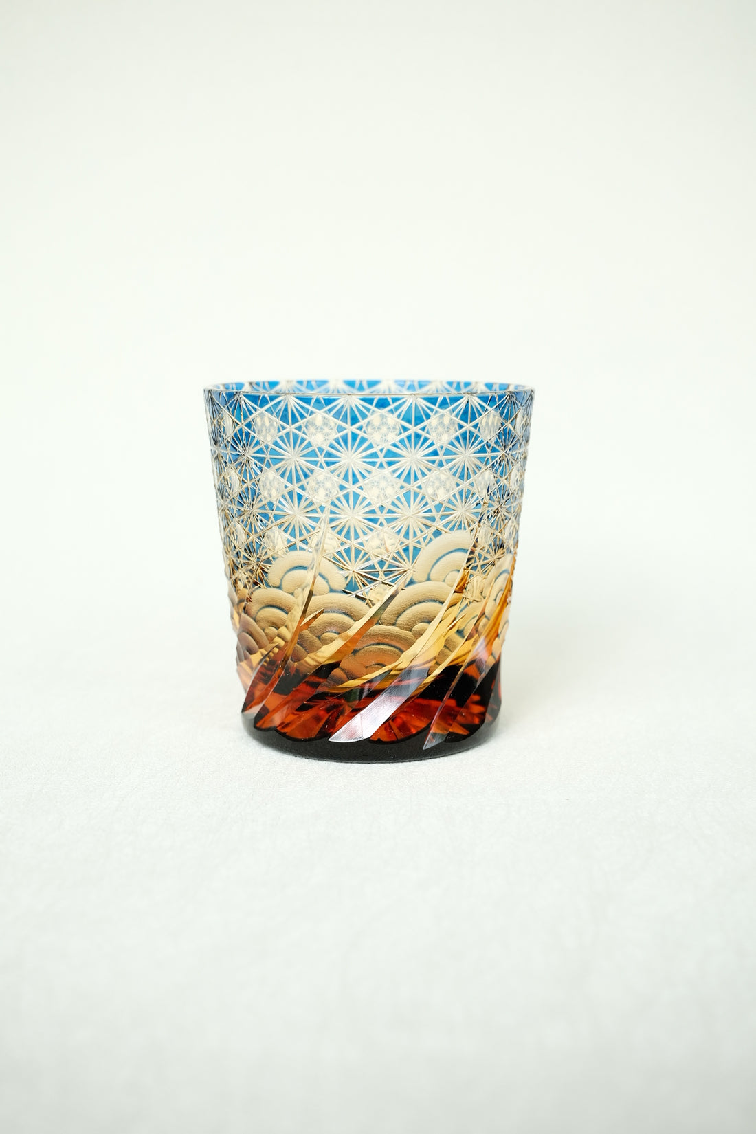 Harisho Yamada Glass - 漣-sazanami Whiskey Crystal Glass - Blue
