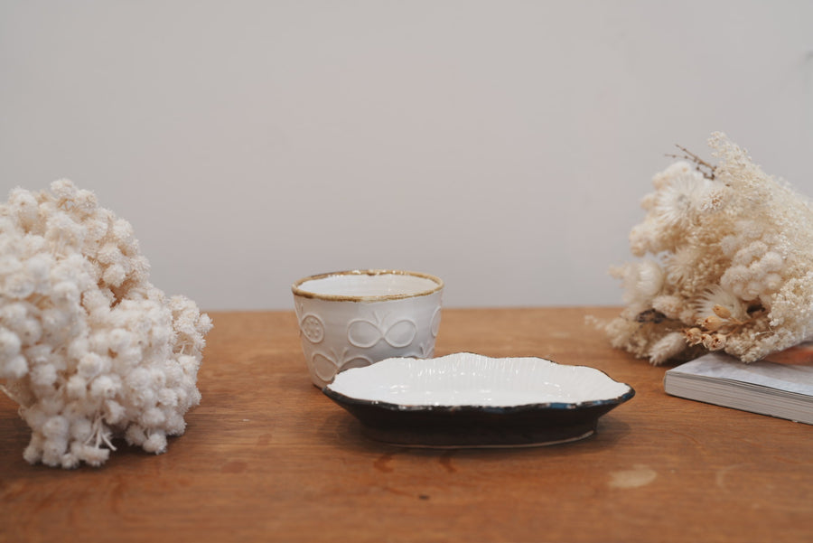 Tomoko Kubo コンガリ舍 White Butterfly Free Cup TK12