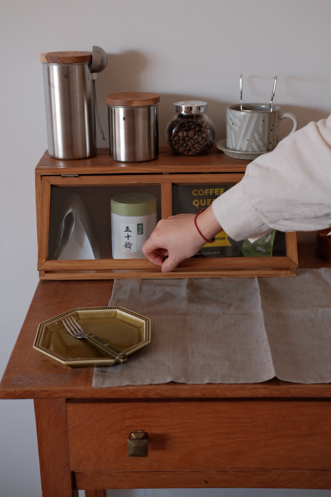 Natural Wood Storage Cabinet Food Storage - Store Pick Up only