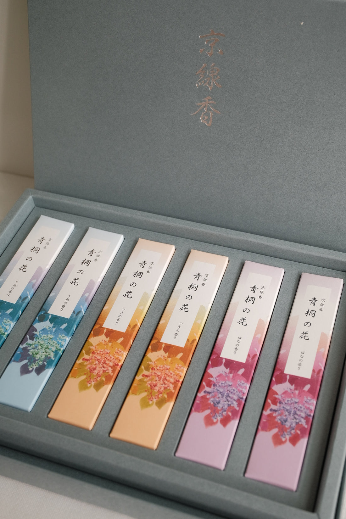 Incense Kousaido Kyoto Incense Set - Blue Paulownia Flower