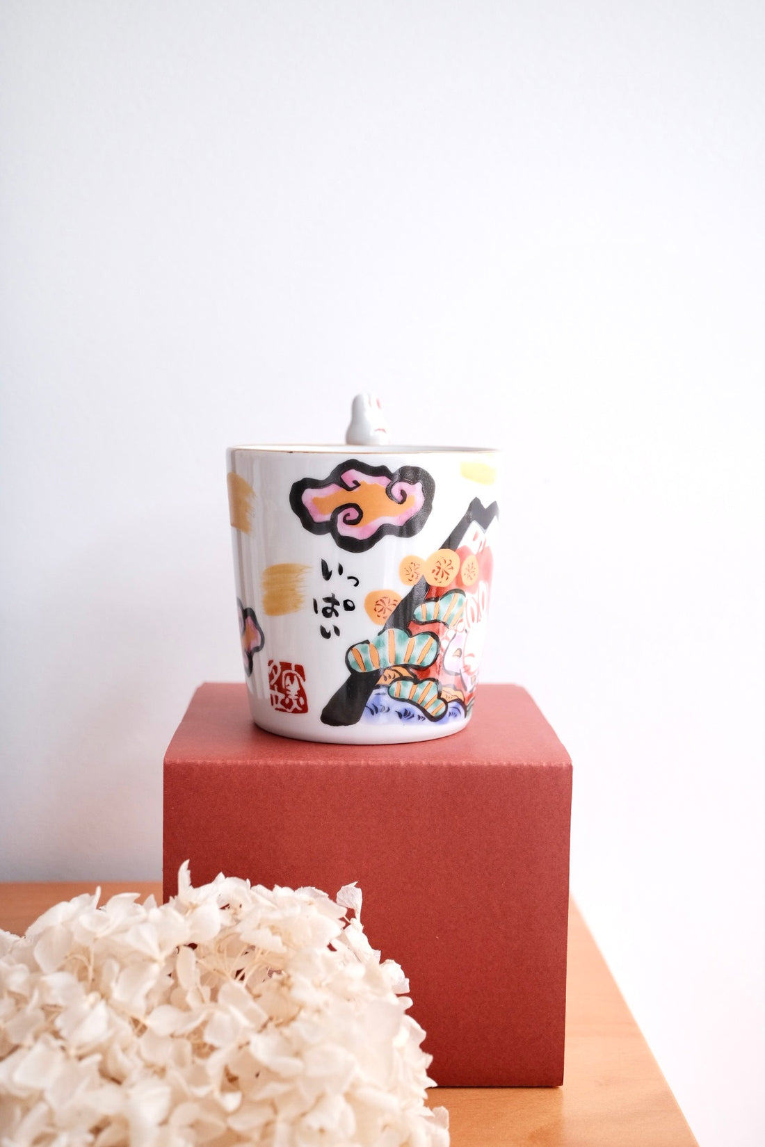 夕立窯 Japanese Style Red Mt. Fuji Mug