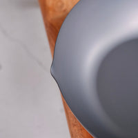 Summit Nitrided Flat Bottom Iron Wok 28cm