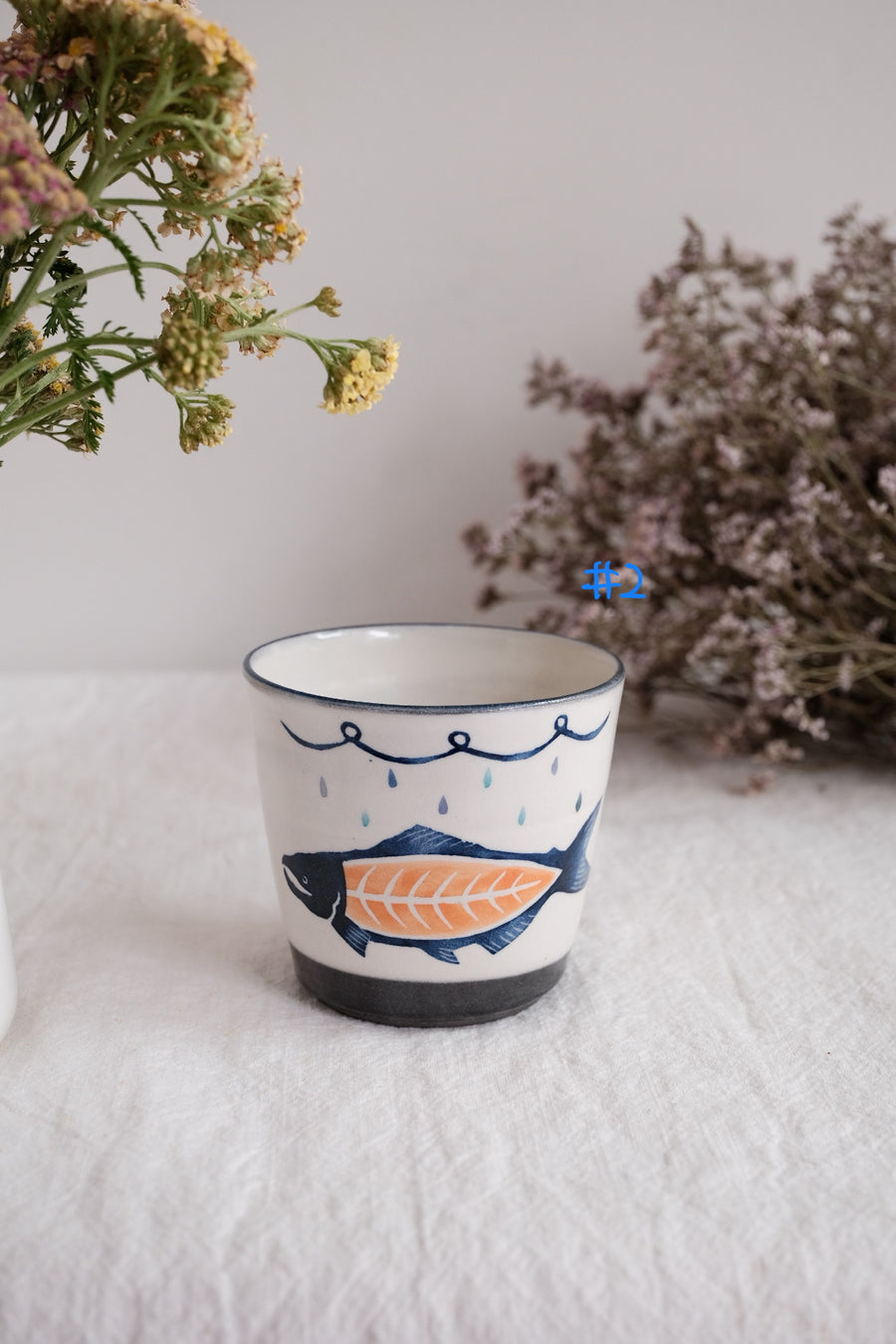 Nakagaki Tomoko Kohiki Hand Painted Teacup  - KP6