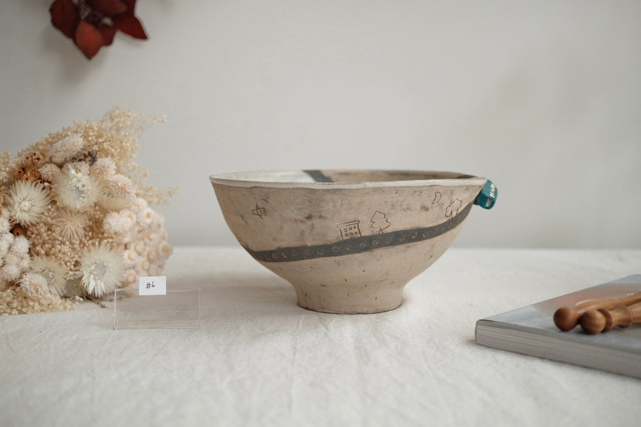 Akemi Suzuki 鈴木明美 - Blue Car Ramen Bowl - 18cm AS14b
