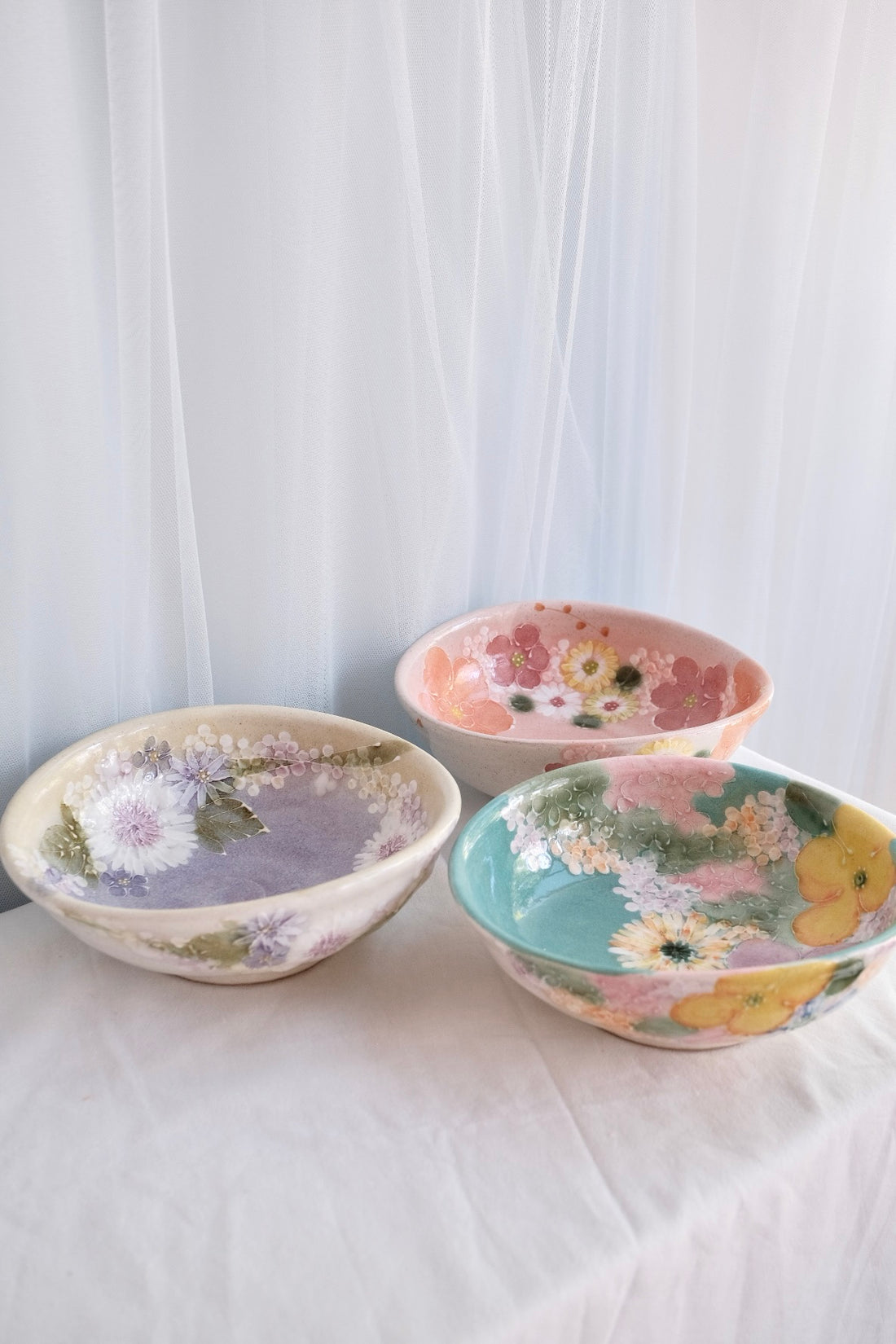 Seto Ware Flower Deep Plate