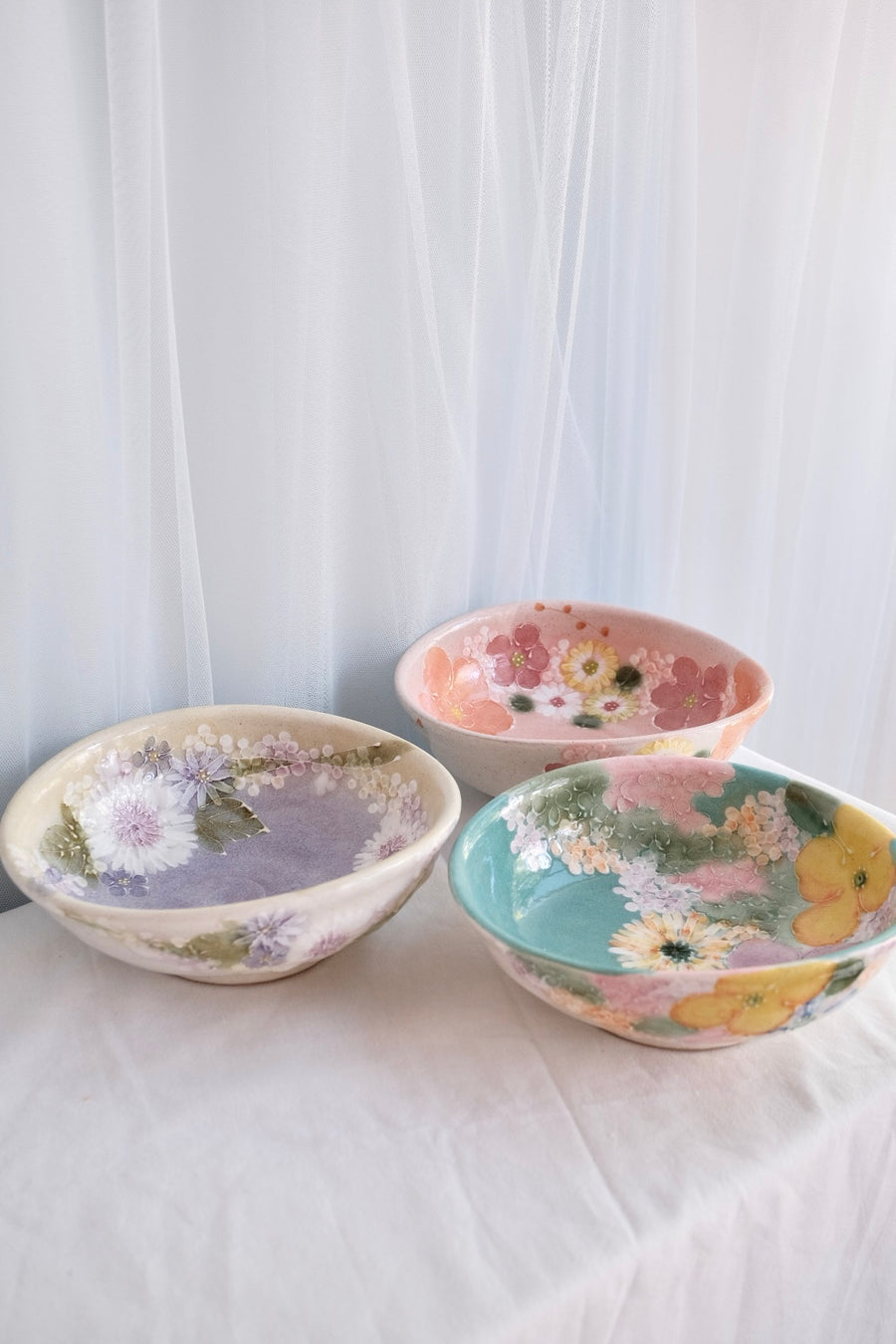 Seto Ware Flower Deep Plate