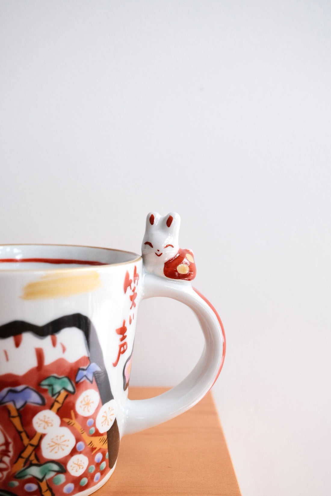夕立窯 Japanese Style Red Mt. Fuji Mug
