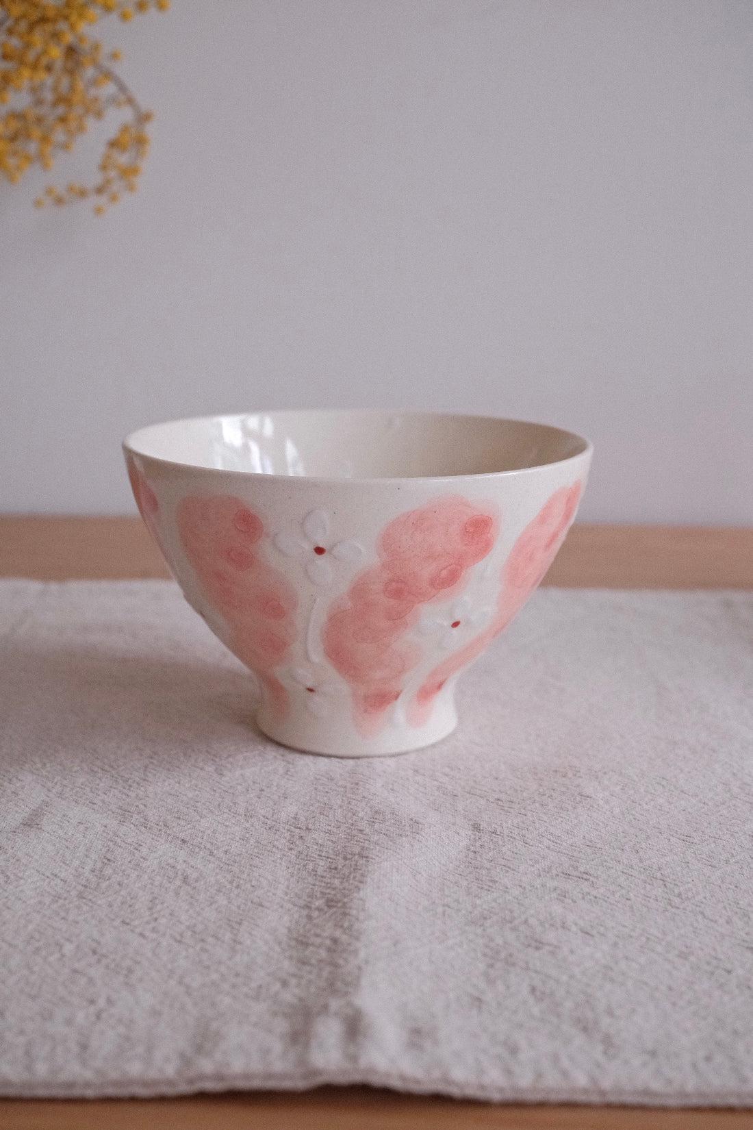 Hasami Ware Flower Rice Bowl