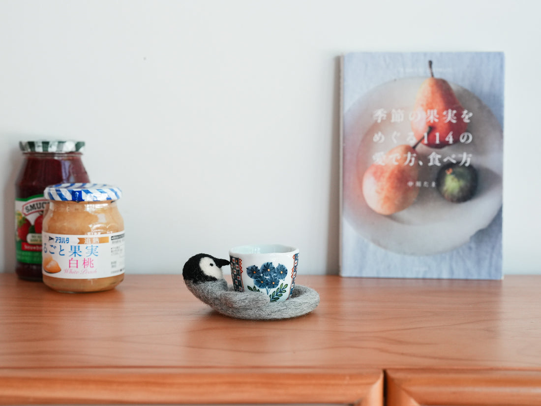 Aya and Yoshiko Wool Felt Small Animal Coaster - Penguin YS02