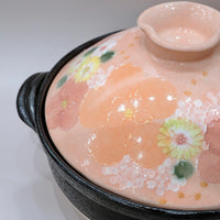 Setoware Flower Donabe Claypot - Size 8