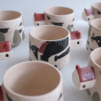 Shirogarasu Studio - Red House Cup BY117