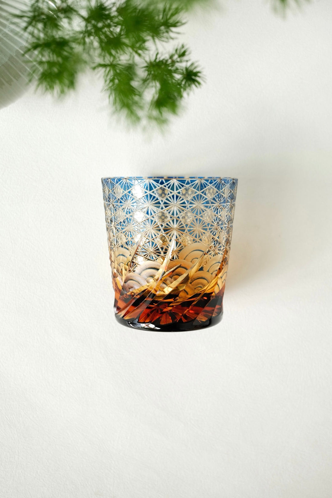 Harisho Yamada Glass - 漣-sazanami Whiskey Crystal Glass - Blue