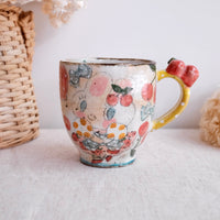 Asako Yamaguchi 山口麻子 Animal Tall Mug with Deco on Handle AI04