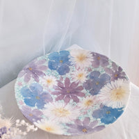 Seto Ware Flower Purple Pasta Plate
