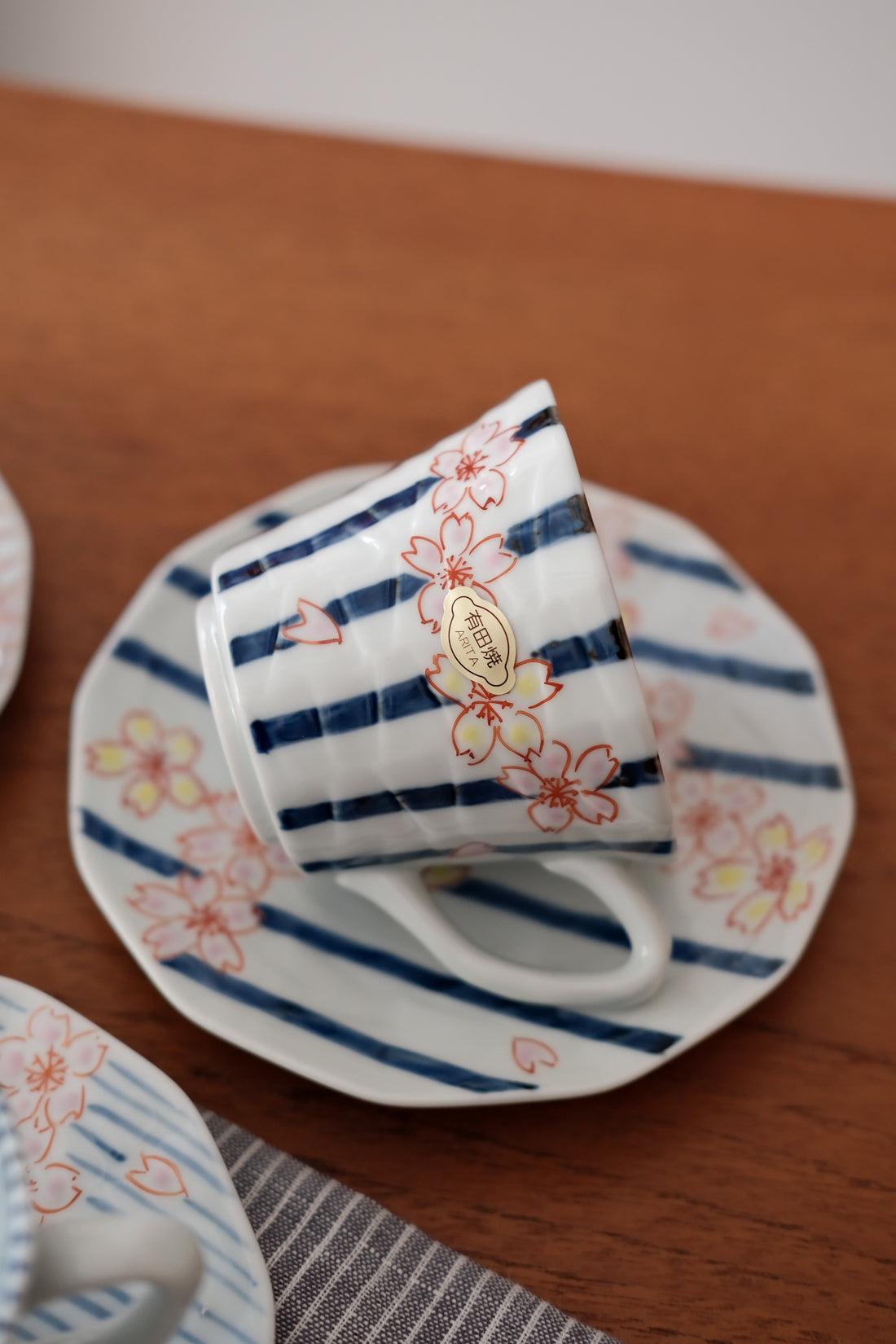 Arita Ware Sakura Coffee Mug & Suacer