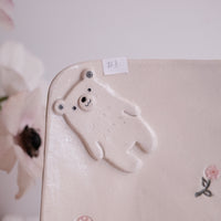 Tsubouchi Mayumi 坪内真弓 Bear Square Plate MT12 - White Bear