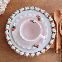 Aiko Miura 三浦愛子 Strawberry Large Plate - White AM09