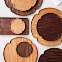 Kazunori Takatsuka 高塚和則 Flower Plate Walnut Wood Medium KU11