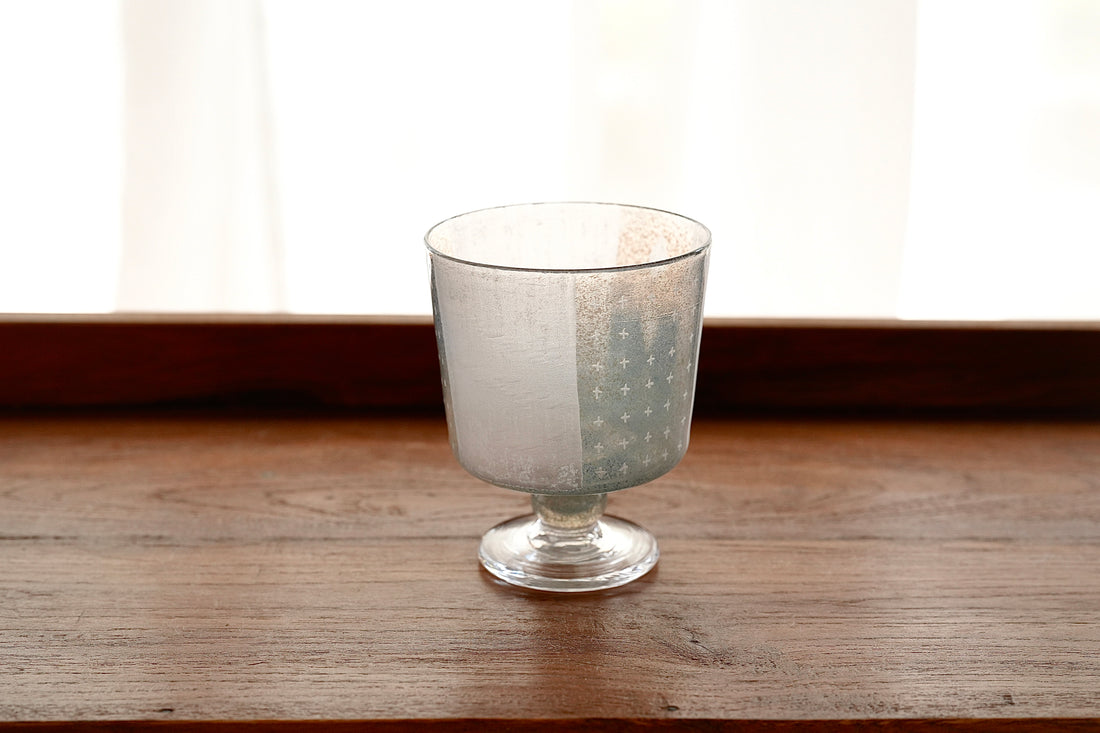 Juri Horino 堀野自由里 Blue Glass Goblet JH04