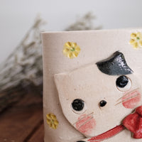 Craftman House Handmade Ceramic Cat Incense Holder