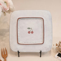 Kei Mitsumochi ミツ持啓 Rectangle Plate - Checked Pattern Mix Cherry KM17