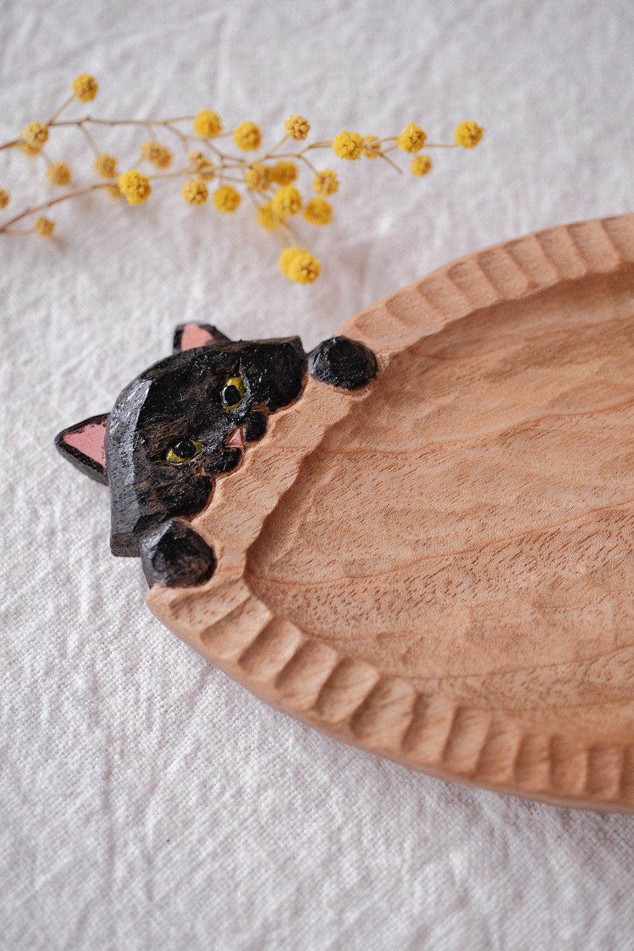 Ayataro Chopsticks Board - Black Cat - aya01