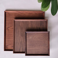 Non-Slip Surface Natural Wood Serving Tray