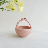 Fumiko Kondo 近藤布美子 - Pink Rabbit Ceramic Basket FK26