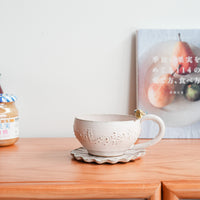 Satomi Motohashi 本橋里美 Bird and Flower Mug and Saucer SM18