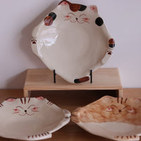 Hasami ware Lucky Cat Large Plate