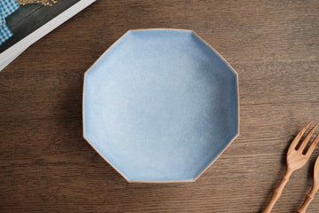 Norio Nakabayashi 中林範夫 Large Octagonal Plate - Blue NN10