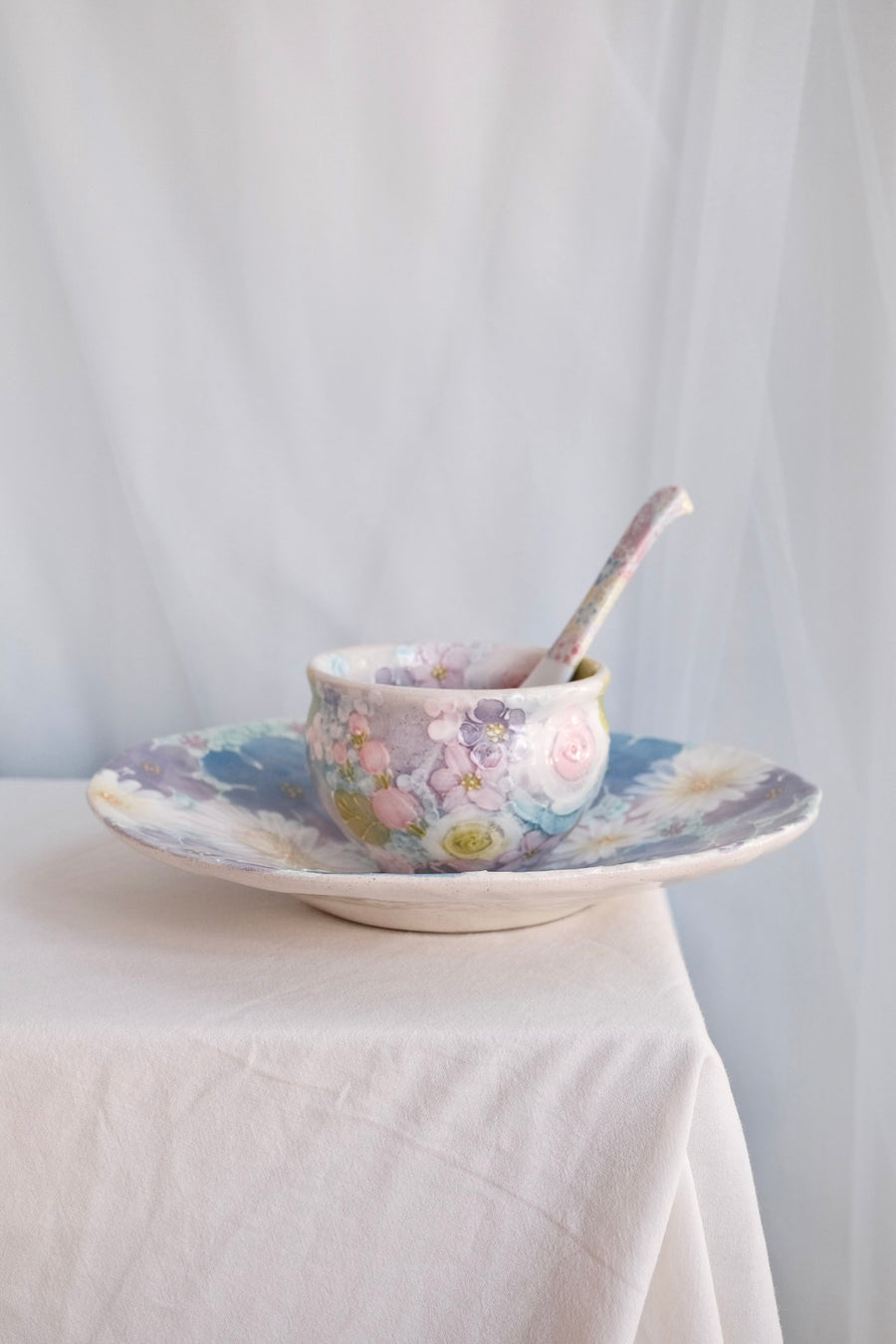 Seto Ware Flower Small Bowl