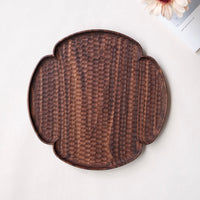 Kazunori Takatsuka 高塚和則 Flower Plate Walnut Wood Large KU10