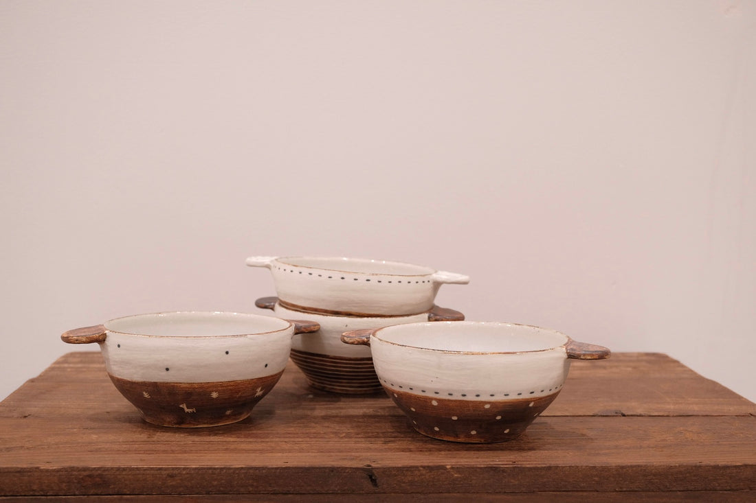 Emishi Kobo 池田匡優&美弥子 - Double Handled Bowl EK10