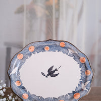 Nakagaki Tomoko Water Color Hand Painted Flower Shaped Plate - KP10 #1