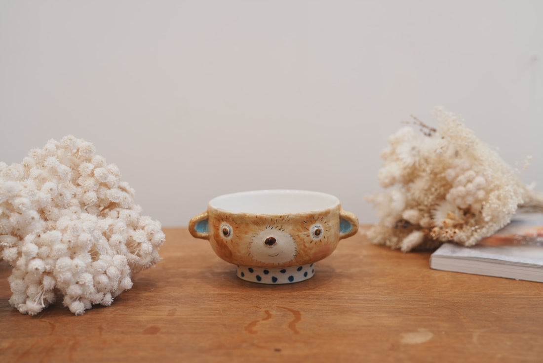 Tomoko Kubo コンガリ舍 Animal Face Bowl TK26