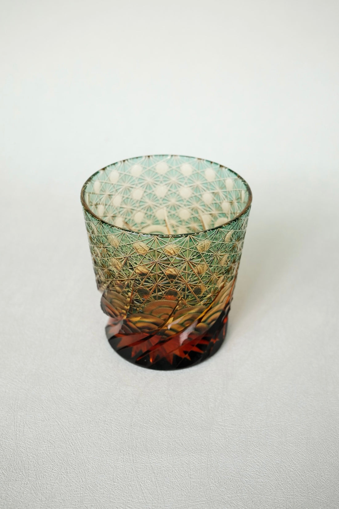 Harisho Yamada Glass - 漣-sazanami Whiskey Crystal Glass - Green