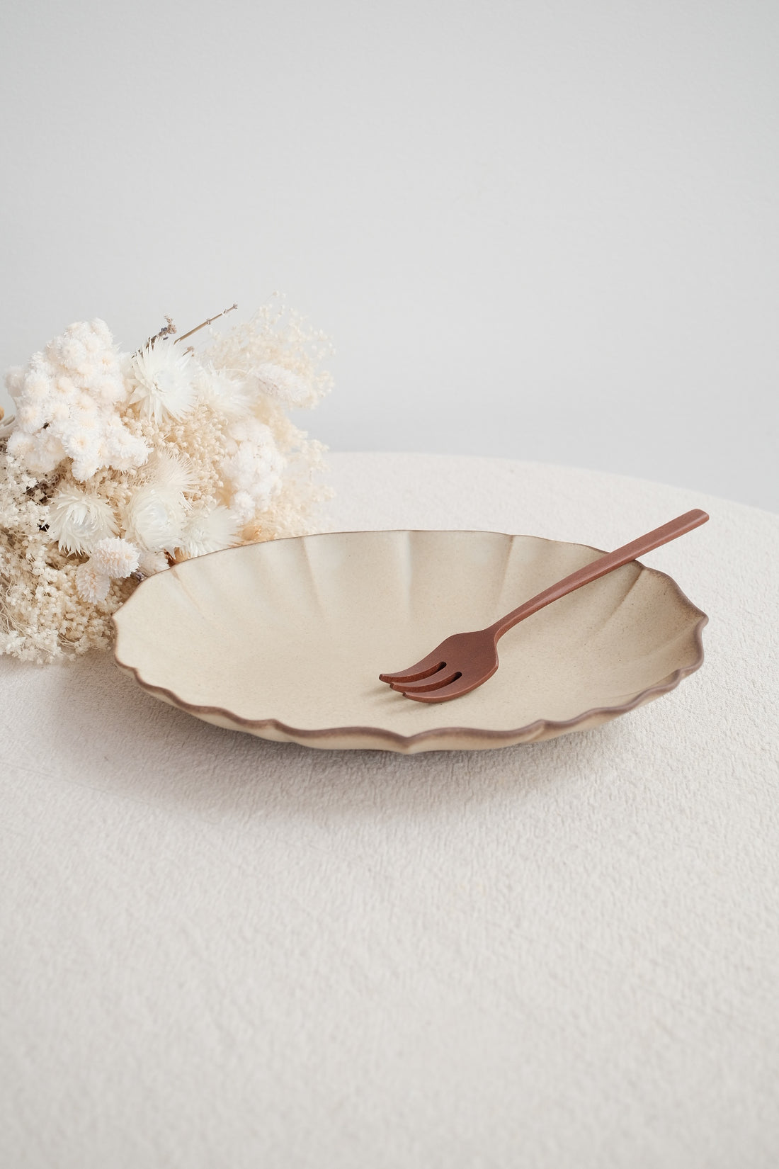 Mino Ware Lotus Oval Plate