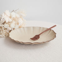 Mino Ware Lotus Oval Plate