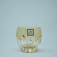 Kagami Crystal - Sake Glass, Edo Kiriko "Sunflower" By Satoshi Nabetani