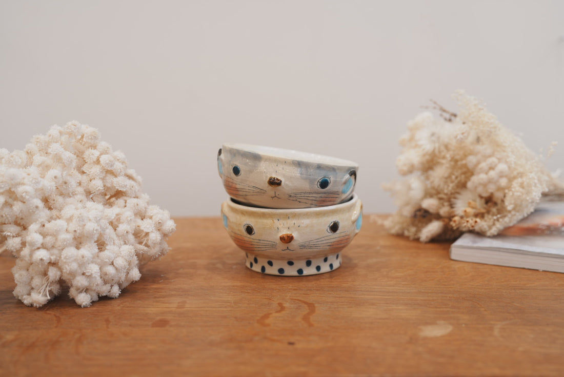 Tomoko Kubo コンガリ舍 Animal Face Bowl TK26