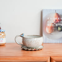 Satomi Motohashi 本橋里美 Bird and Flower Mug and Saucer SM18