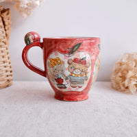 Asako Yamaguchi 山口麻子 Animal Tall Mug with Deco on Handle AI04